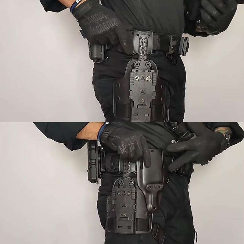 WGLILO Drop Flex Adapter with Single Strap Leg Platform for Gun Holsters, Adjustable Thigh Holster 6004, Drop Leg Panel Attachments Quick Locking, Black - Image 5