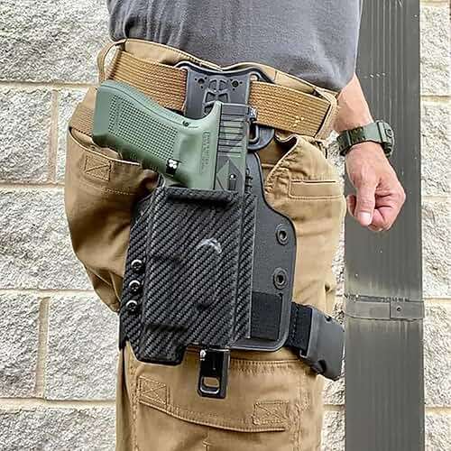 WGLILO Drop Flex Adapter with Single Strap Leg Platform for Gun Holsters, Adjustable Thigh Holster 6004, Drop Leg Panel Attachments Quick Locking, Black - Image 6