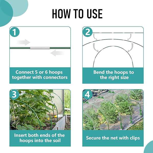 BOTINDO Garden Hoops for Raised Beds 36Pcs, 6 Sets of 8FT Long Greenhouse Hoops Grow Tunnel Rust-Free Fiberglass Support Hoops Frame for Garden Netting Fabric Shade Cloth Row Cover (36 PCS) - Image 3