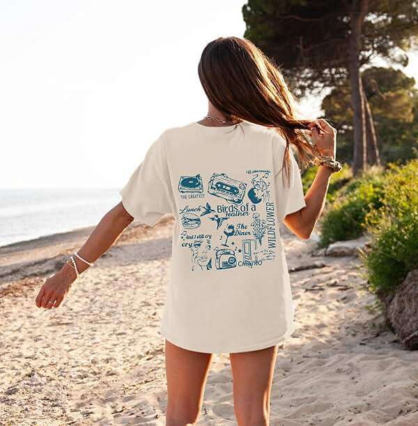 veufcyas Oversized Concert Album Shirts Rock Band Tees for Women Hip Hop Gifts for Concert Lovers Music Festival Outfits Tops - Image 2