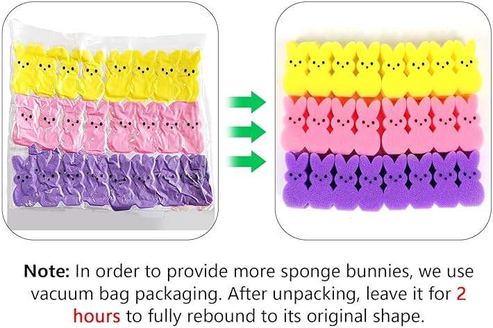 Lettry Easter Decorations, 64pcs Cute Sponge Bunnies Vase Filler, Spring Indoor Decor for Tiered Tray and Table Decorations - Image 8