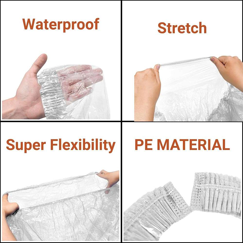 100 PCS Disposable Pedicure Spa Chair Liners – Durable Clear Elastic Foot Bath Bags for Salon Tubs and Foot Massage Treatments - Image 3