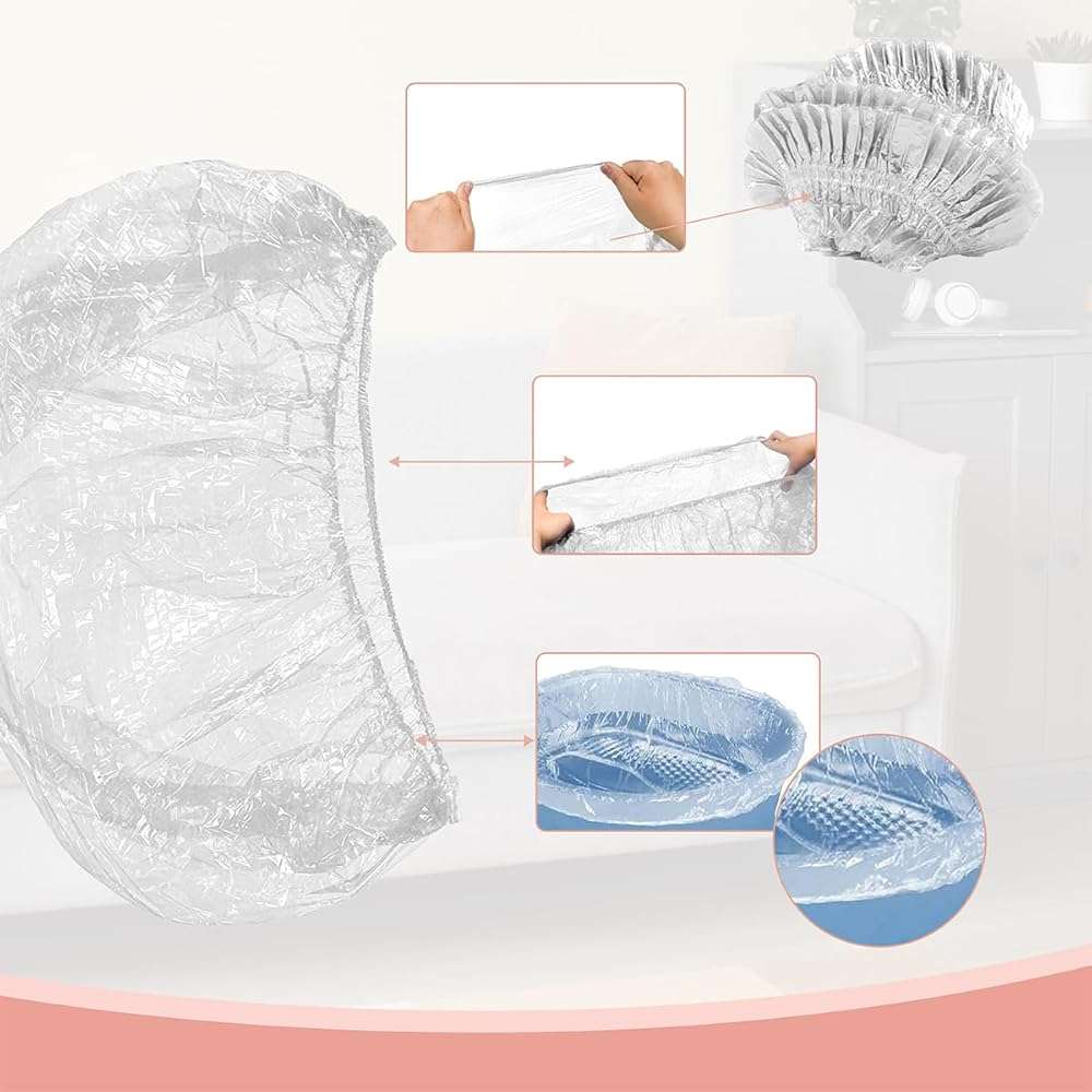 100 PCS Disposable Pedicure Spa Chair Liners – Durable Clear Elastic Foot Bath Bags for Salon Tubs and Foot Massage Treatments - Image 5