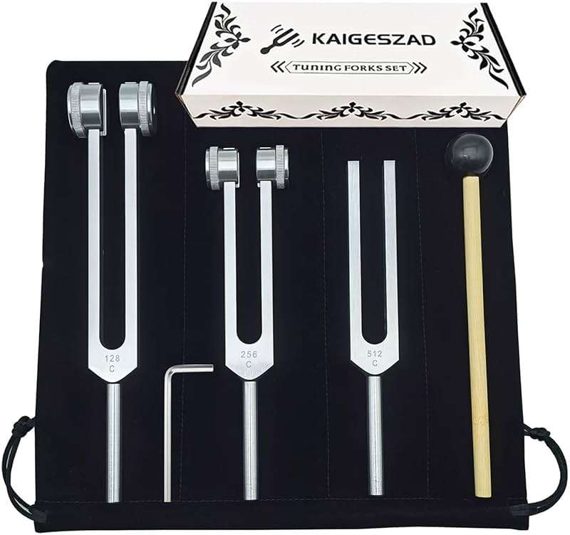 Tuning Forks Set(128Hz,256Hz,512Hz) Medical-Grade Weighted & Unweighted Tuning Fork for Healing Chakra/Sound Therapy/Yoga and Meditation Frequency Healing Devices Good Gift for Women - Image 9