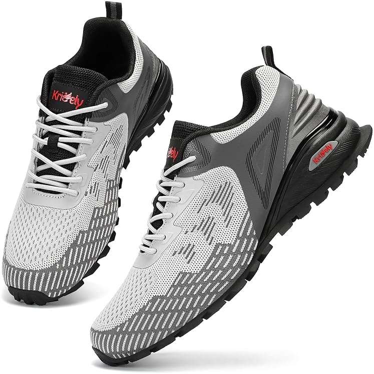 Kricely Men's Trail Running Shoes Non Slip Hiking Shoes Tennis Shoes Fashion Sneakers Workout Footwear - Image 1