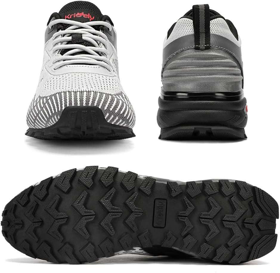 Kricely Men's Trail Running Shoes Non Slip Hiking Shoes Tennis Shoes Fashion Sneakers Workout Footwear - Image 6