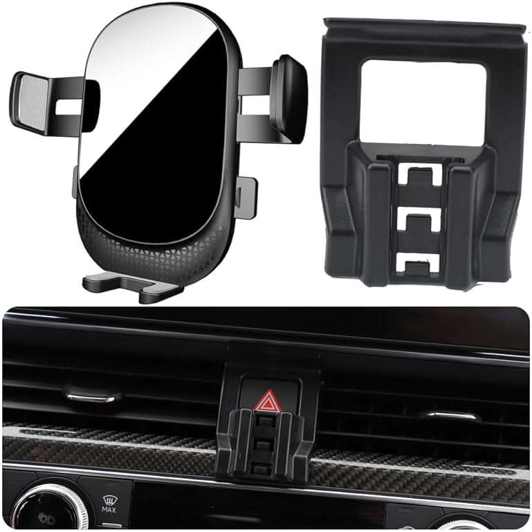 Car Phone Holder for Audi A4/S4/A5/S5/RS5 Auto Accessories [Only for Audi 2017-2025 A4 / S4 & 2018-2025 A5 / S5 / RS 5] [Auto Lock Hands Free Cell Phone Mount Car fits for iPhone & All Smartphones] - Image 1