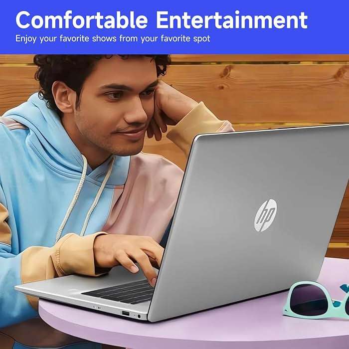 HP Premium 17.3" Touchscreen Laptop, 8-Cores Intel Core i3-N305, 32GB RAM, 128GB eMMC + 1TB SSD, MS Copilot, Office 365 for the Web, Webcam w/Privacy Shutter, Wi-Fi 6, Windows 11, Silver - Image 5