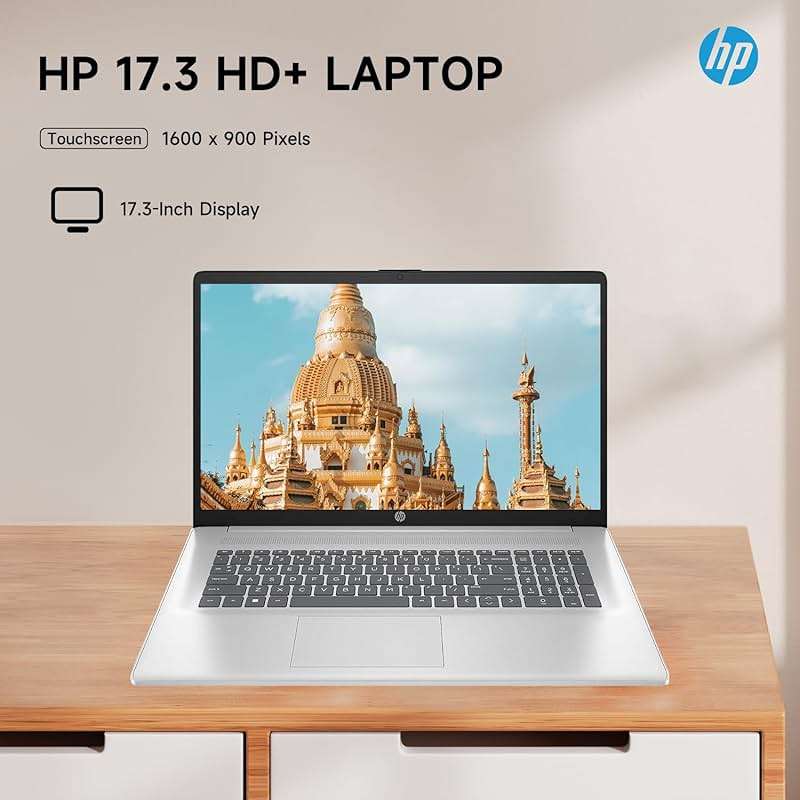 HP Premium 17.3" Touchscreen Laptop, 8-Cores Intel Core i3-N305, 32GB RAM, 128GB eMMC + 1TB SSD, MS Copilot, Office 365 for the Web, Webcam w/Privacy Shutter, Wi-Fi 6, Windows 11, Silver - Image 7