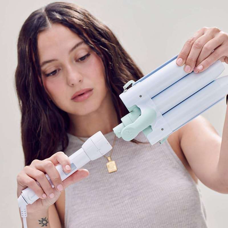 Mane Mane-tain the Waves Kit - 1.25" 3 Barrel Hair Waver Styling Attachment & Power Bottom Base to Attach Multiple Hair Styling Irons - For Long-Lasting, Shiny Loose Curls & Beach Waves (2 Count) - Image 2