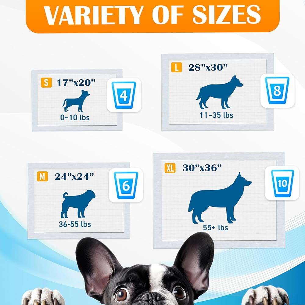Paws & Claws Premium Disposable Dog & Puppy Pee Pads – Small 17"x20", 50 Count – 6-Layer Leak‑Proof, Super Absorbent (Holds 4 Cups), Quick‑Drying – for Small Dogs, Puppies, Seniors & Potty Training - Image 3