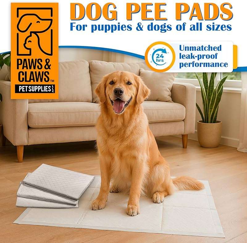 Paws & Claws Premium Disposable Dog & Puppy Pee Pads – Small 17"x20", 50 Count – 6-Layer Leak‑Proof, Super Absorbent (Holds 4 Cups), Quick‑Drying – for Small Dogs, Puppies, Seniors & Potty Training - Image 8