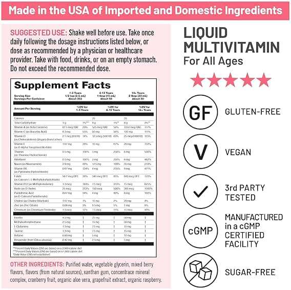 NatureWise Liquid Multivitamin for Women, Men of All Ages - Sugar Free, Vegan - Vitamins for Energy Levels, Beauty, Immune Health with Methylated B12 & Folate - Non-GMO - 30 fl oz(887 mL) - Image 4