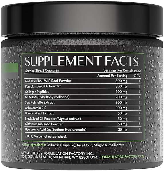 Formulation Factory Crown of Glory 10-in-1 Hair Growth Products - DHT Blocker for Men & Women with Pumpkin Seed Oil - Hair Vitamins for Faster Growth & Thickness - 120 Capsules, 2 Month Supply - Image 2