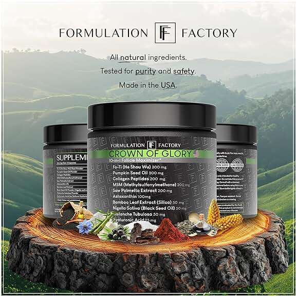 Formulation Factory Crown of Glory 10-in-1 Hair Growth Products - DHT Blocker for Men & Women with Pumpkin Seed Oil - Hair Vitamins for Faster Growth & Thickness - 120 Capsules, 2 Month Supply - Image 9