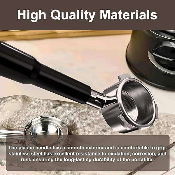 VOURMIO 54mm Bottomless Portafilter - 3 Ears with Stainless Steel Filter Basket, Fits Breville Barista Express, Pro, Touch, Bambino Plus, Infuser (880BSS, 870XL, 878BSS, 500BSS, 840XL), Black - Image 6