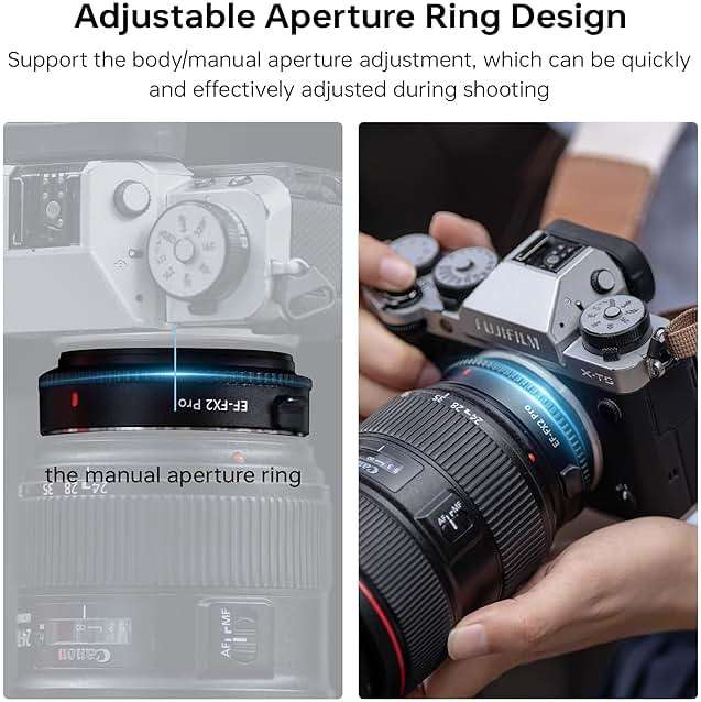 VILTROX EF-FX2 Pro Auto Focus Lens Adapter 0.71x Focal Reducer Speed Booster Adapter Compatible with Canon EF Mount Lens to Fuji X-Mount Camera X-T3 X-T2 X-T20 X-T10 X-T100 X-PRO 2 X-E3 X-A20 - Image 5