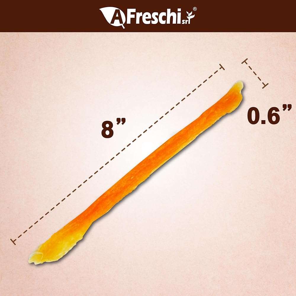 A Freschi srl Turkey Tendons for Dogs, USA-Sourced Human Grade, Rawhide-Free Long-Lasting Puppy Chews, All Natural Hypoallergenic Dog Treats for Small Breeds, 3.53 oz Pack Strips - Image 2