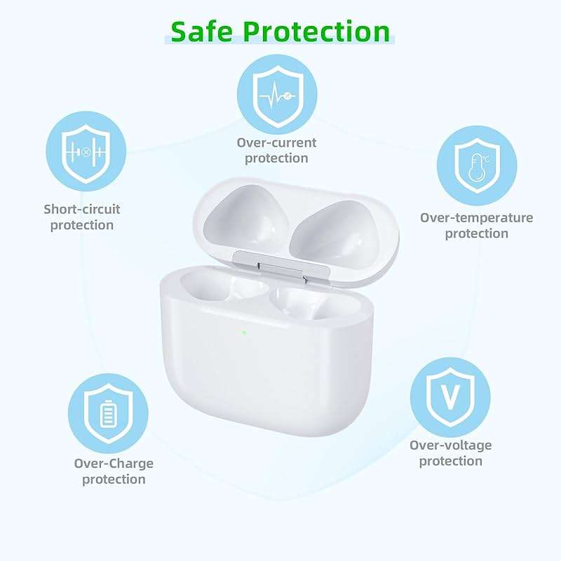 Wireless Charging Case Compatible with AirPods 4, Replacement Charger Case with Bluetooth Pairing Sync Button (to USB-C) - Image 7