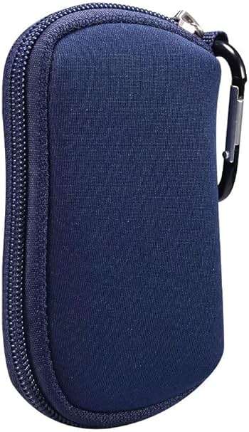 Ranyi Earbud Case, Waterproof Elastic Zipper Carrying Earphone Case with Carabiner Compatible for Wireless Earbuds TOZO A1 NC9 /for ZZU T18 /for Catitru BX17 /for Btootos A90 Pro/for TAGRY X08 Blue - Image 4