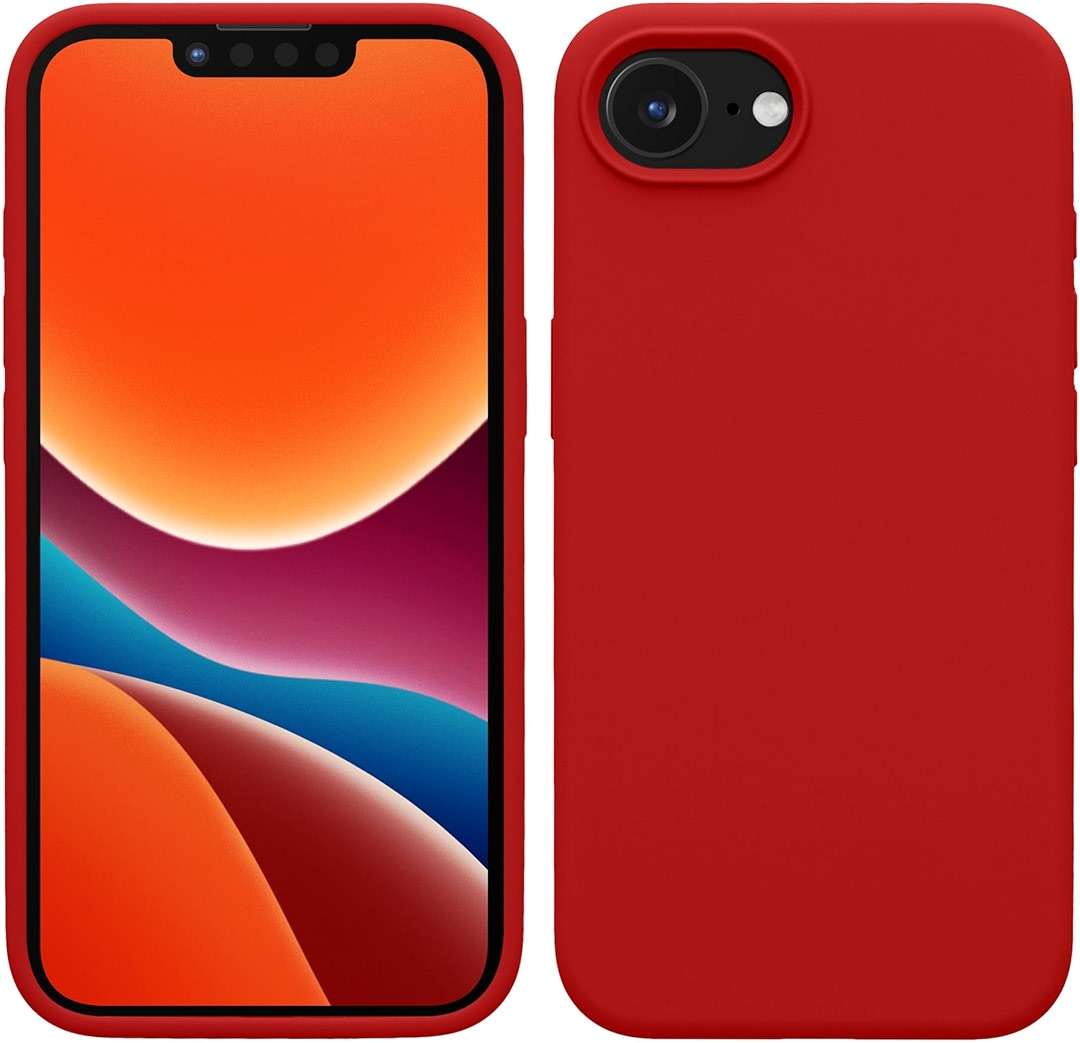 kwmobile Case Compatible with Apple iPhone 17e / iPhone 16e Case - TPU Silicone Phone Cover with Soft Finish - Classic Red - Image 1