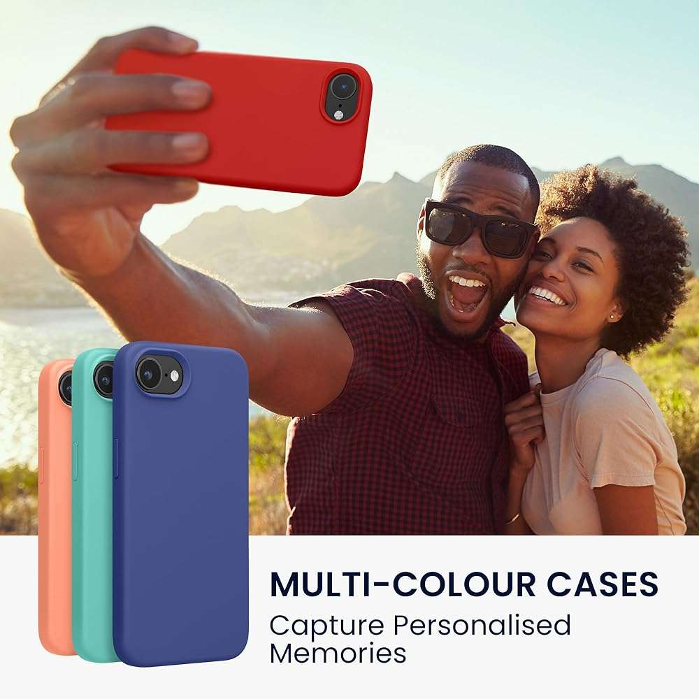 kwmobile Case Compatible with Apple iPhone 17e / iPhone 16e Case - TPU Silicone Phone Cover with Soft Finish - Classic Red - Image 3