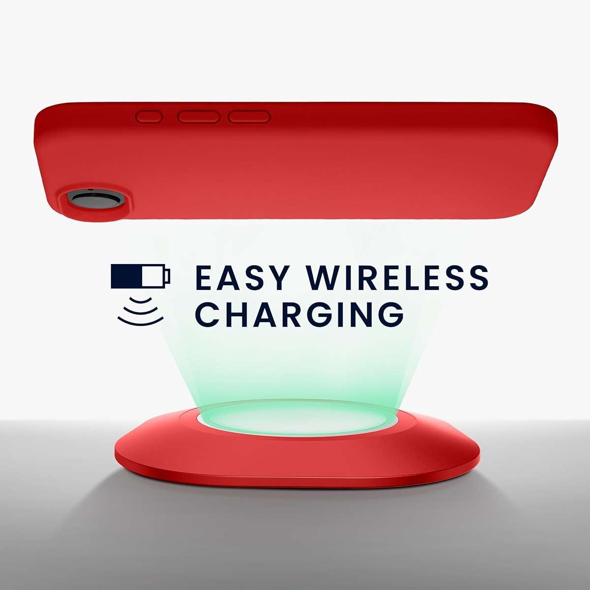kwmobile Case Compatible with Apple iPhone 17e / iPhone 16e Case - TPU Silicone Phone Cover with Soft Finish - Classic Red - Image 6