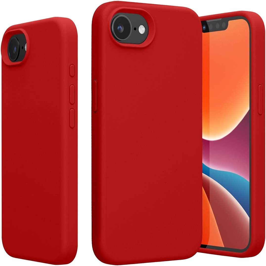 kwmobile Case Compatible with Apple iPhone 17e / iPhone 16e Case - TPU Silicone Phone Cover with Soft Finish - Classic Red - Image 8