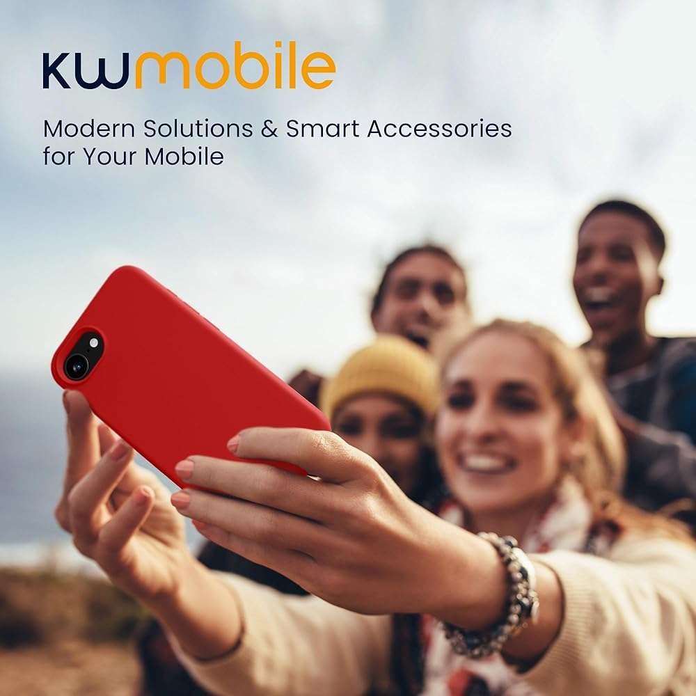 kwmobile Case Compatible with Apple iPhone 17e / iPhone 16e Case - TPU Silicone Phone Cover with Soft Finish - Classic Red - Image 9