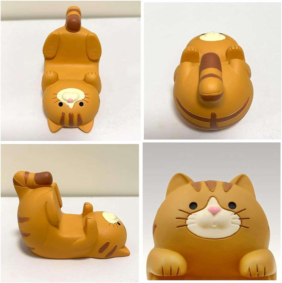 Eysinyge Resin Cat Figurine Phone Stand - Sturdy Design to Hold Smartphones Without Tipping, Cute Phone Holder Gift for Cat Lovers, Desk Decor Accessory 5.7 oz 3.3 x 2.3 x 2.0 in - Image 4