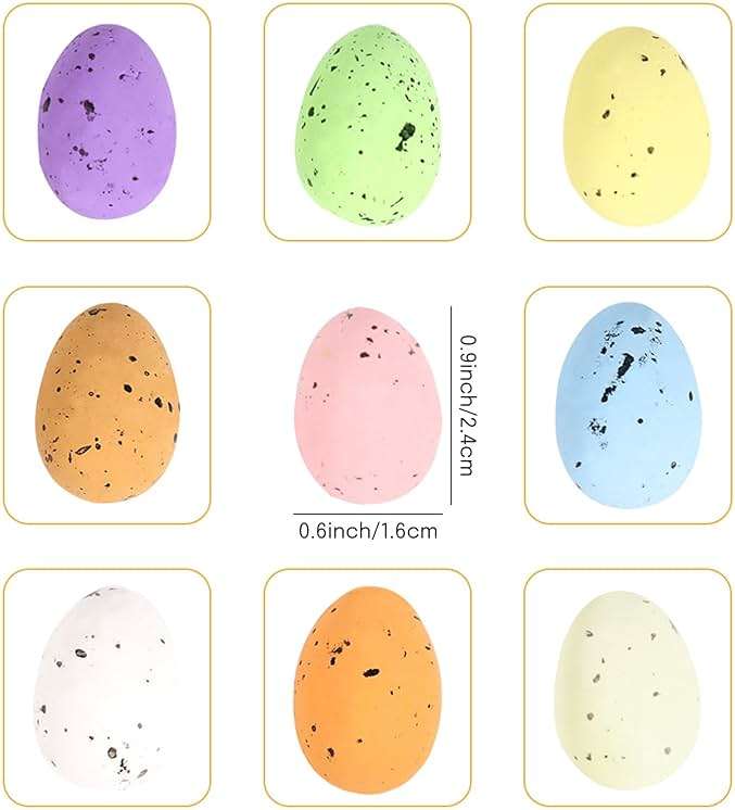 Allaugh Easter Egg Vase Filler: Lightweight Foam Eggs for Quick Spring Decor - Non-Toxic Toddler-Safe Centerpiece - Busy Mom's Easter Brunch & Egg Hunt Table Upgrade - Image 4
