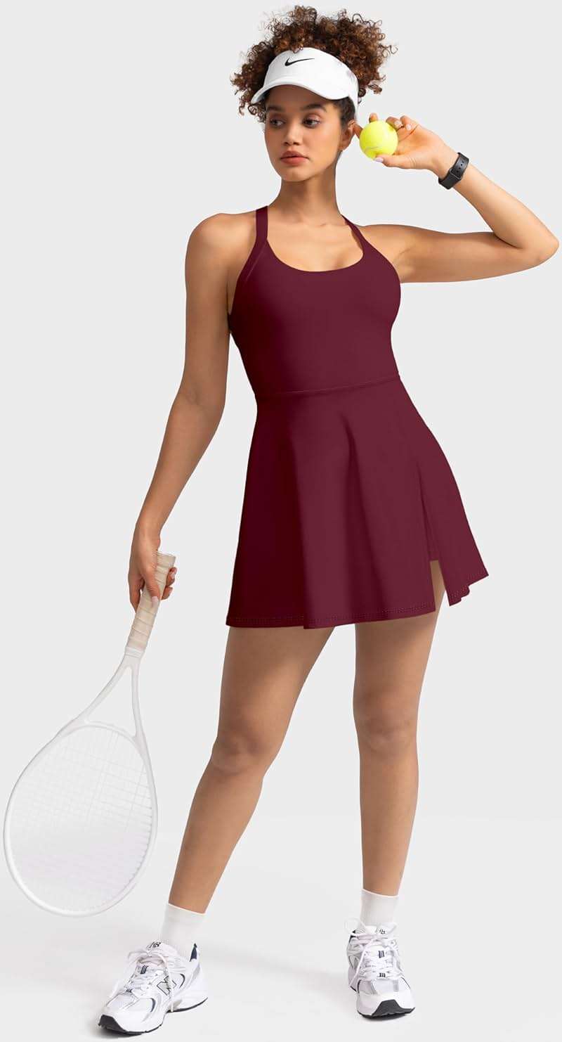 MIRITY Womens Activewear Tennis Dress - Built in Shorts with Pockets and Bra Golf Athletic Workout Dresses - Image 3