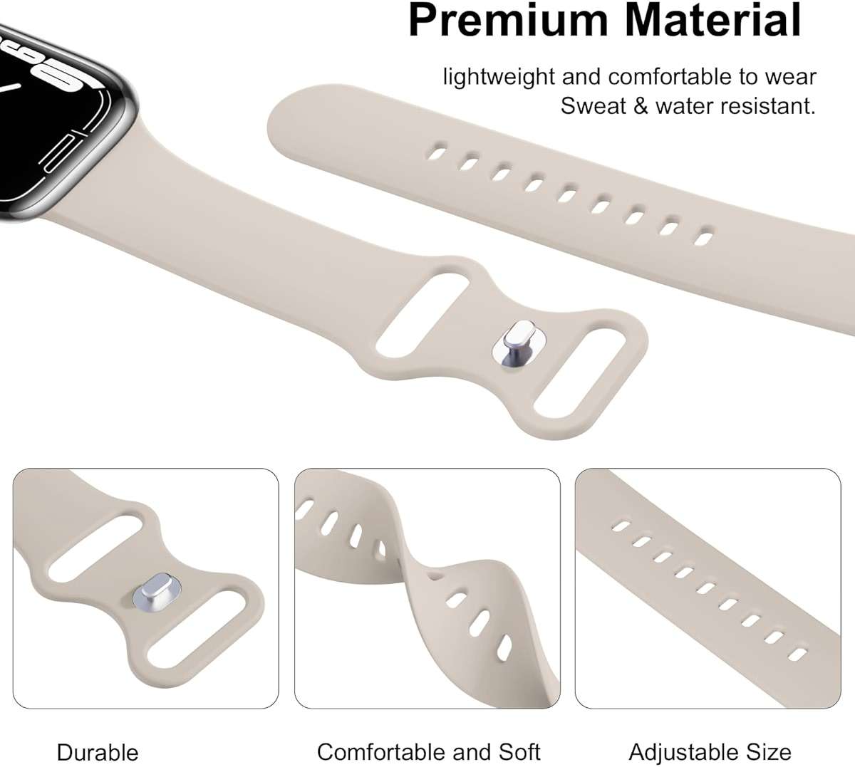 (6 Packs) Sport Bands Compatible with Apple Watch Band 38mm 40mm 41mm 42mm 44mm 45mm 46mm 49mm Silicone iWatch Band Ultra 3 2 1 SE Series 11 10 9 8 7 6 5 4 3 2 1 Women Men - Image 3