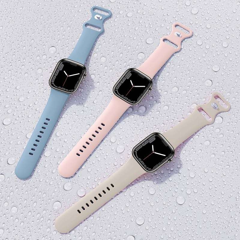 (6 Packs) Sport Bands Compatible with Apple Watch Band 38mm 40mm 41mm 42mm 44mm 45mm 46mm 49mm Silicone iWatch Band Ultra 3 2 1 SE Series 11 10 9 8 7 6 5 4 3 2 1 Women Men - Image 5