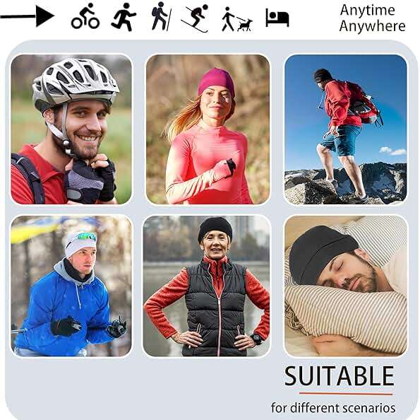 vidsel 100% Cotton Skull Caps for Men Women Breathable Night Cap Sleep Hats Soft Lightweight Running Beanie Helmet Liner - Image 6