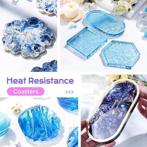 HeyClear 2 Gallon Epoxy Resin Kit with Pumps, Crystal Clear and Hard Upgraded 2 Part Resin and Hardener Resina Epoxica for Casting Coating, Countertop, Table top, Wood, Art DIY Handcraft Jewelry - Image 6
