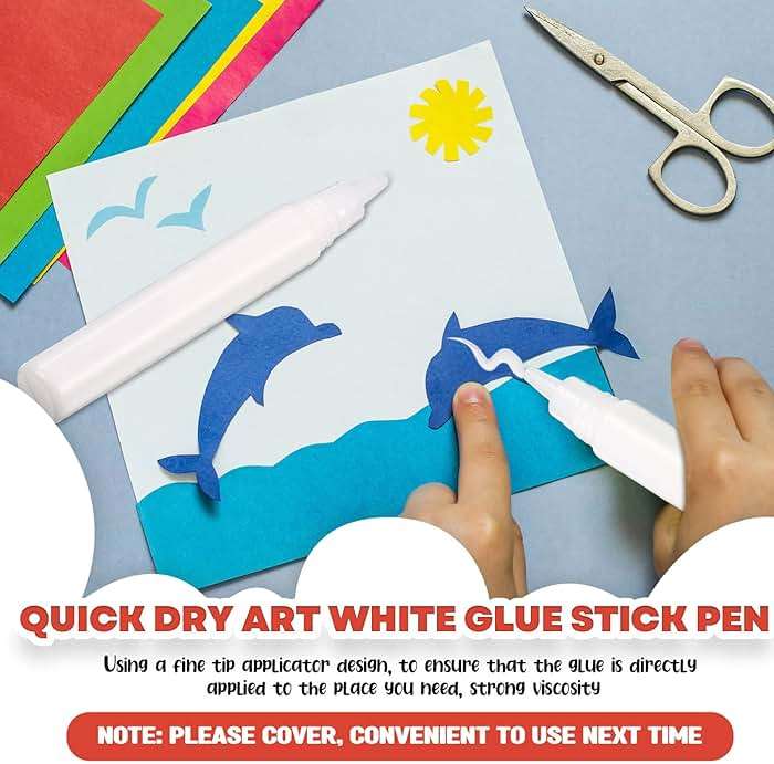 MotiMind 60 Pcs White Tacky Glue Pens Bulk for Crafts Quick Dry Mini Glue Pens for Crafting Mini Tacky Bottles Sticks for End of Year Gifts from Teacher DIY Arts and Crafts Projects (White) - Image 4