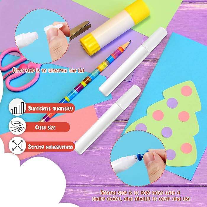 MotiMind 60 Pcs White Tacky Glue Pens Bulk for Crafts Quick Dry Mini Glue Pens for Crafting Mini Tacky Bottles Sticks for End of Year Gifts from Teacher DIY Arts and Crafts Projects (White) - Image 6