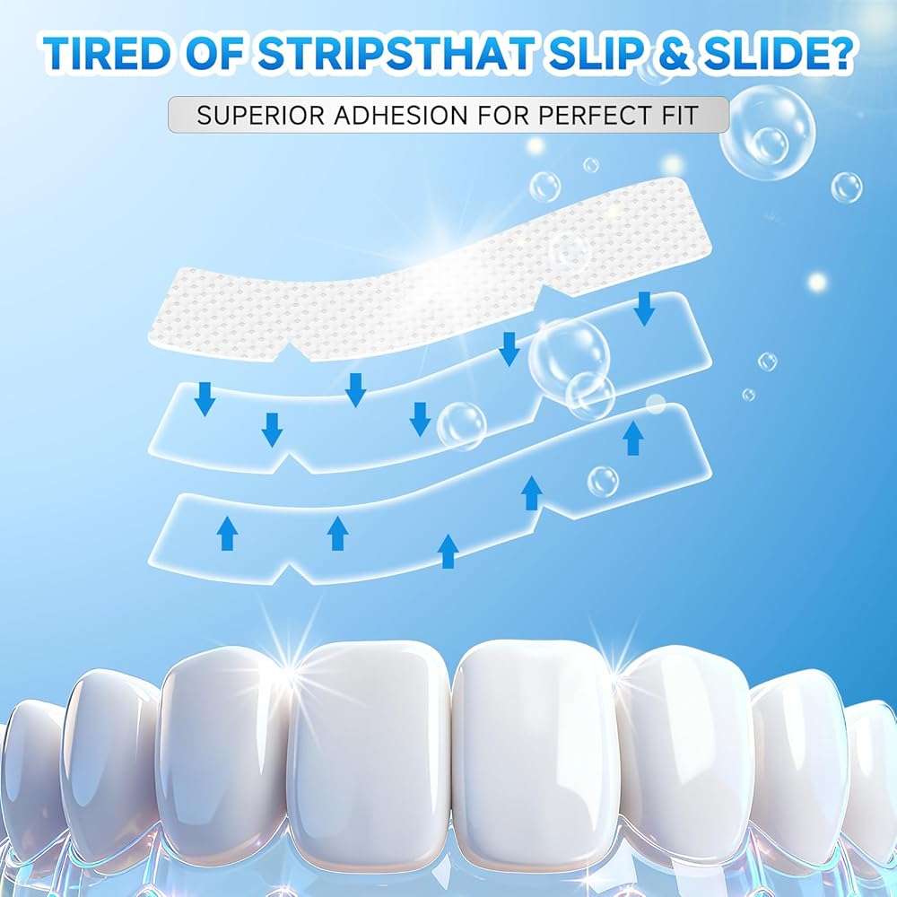 Milumber Teeth Whitening Strips for Sensitive, 42 Strips Whitener Safe Whitestrip, Deep Stains Removal Tooth Whitening, Enamel Safe Non-Slip Dry Strip Technology for Whiter Teeth, Mint - Image 5