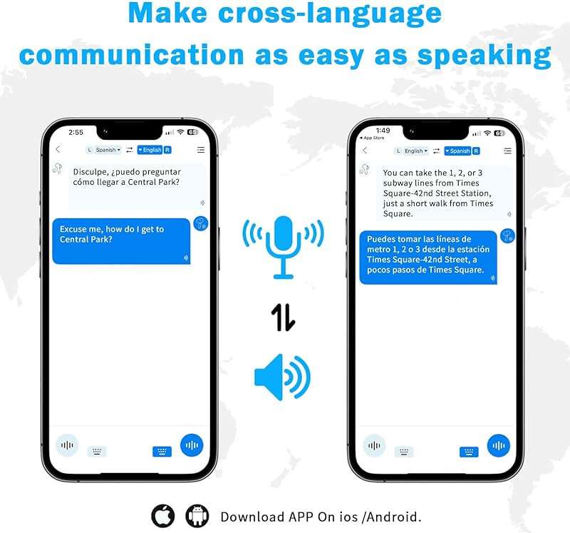 Language Translator Earbuds, 3-in-1 Translating Earbuds Real Time, Two Way Online Bluetooth Instant Voice Translation Device, fit iOS and Android with APP, Perfect for Travel and Business (Black) - Image 6