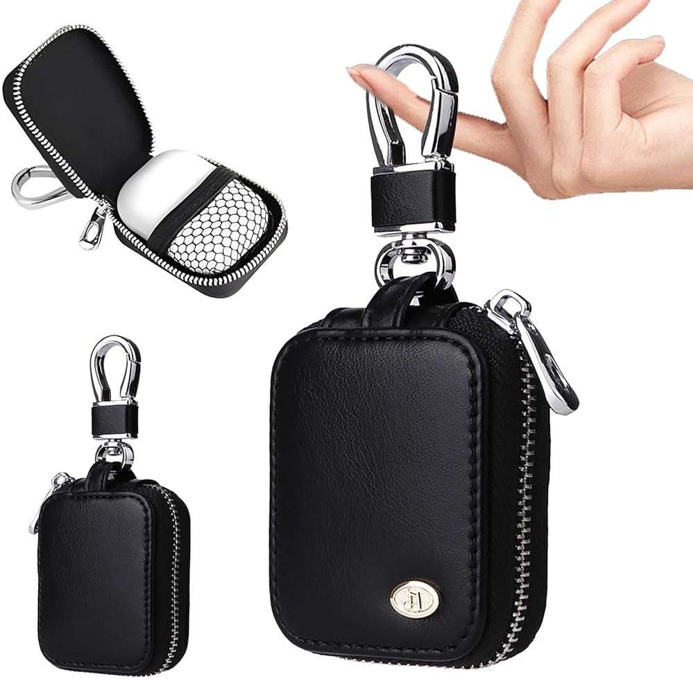 CCSmall Earbud Cases, Headphone Storage Case for AirPods Pro 3/4/1/2/3/Pro 2, PU Leather Zipper Carrying Case Small Bag Pouch Travel Organizer for Wireless Wired Earphones & USB Cable Black - Image 1