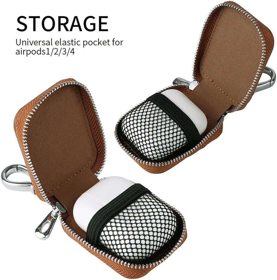 CCSmall Earbud Cases, Headphone Storage Case for AirPods Pro 3/4/1/2/3/Pro 2, PU Leather Zipper Carrying Case Small Bag Pouch Travel Organizer for Wireless Wired Earphones & USB Cable Black - Image 5