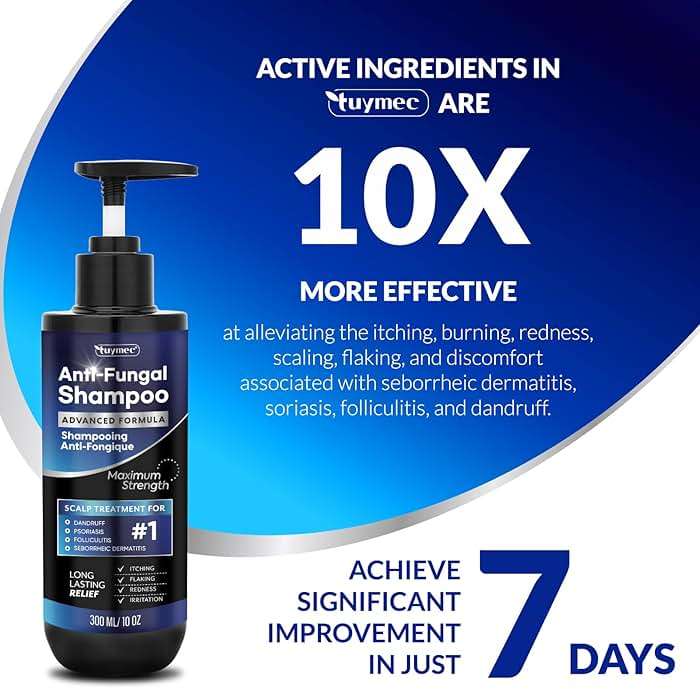 Tuymec Psoriasis Shampoo, Seborrheic Dermatitis Folliculitis Shampoo, Anti-Fungal and Anti-Dandruff for Men and Women 300ML. - Image 3