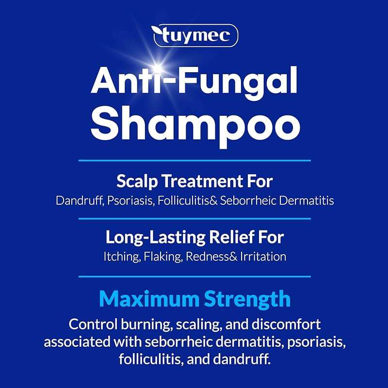 Tuymec Psoriasis Shampoo, Seborrheic Dermatitis Folliculitis Shampoo, Anti-Fungal and Anti-Dandruff for Men and Women 300ML. - Image 4