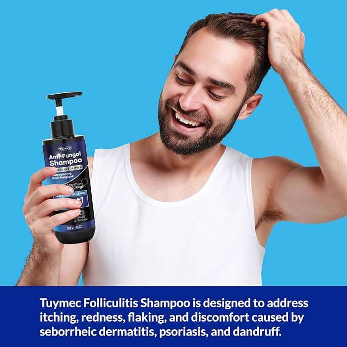 Tuymec Psoriasis Shampoo, Seborrheic Dermatitis Folliculitis Shampoo, Anti-Fungal and Anti-Dandruff for Men and Women 300ML. - Image 6