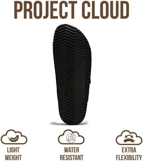 Project Cloud Mens Sandals 100% Genuine Leather - Memory Foam Insole & Cork Footbed Slides for Men Footwear - Non-Slip Summer Sandals for Men & Lightweight Mens Slides (Heritage) - Image 5