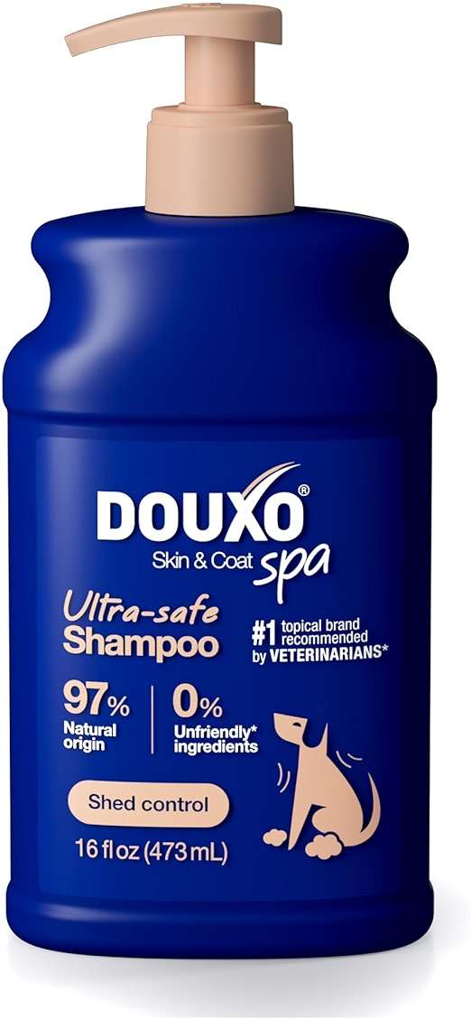 DOUXO SPA Shed Control Dog Shampoo, 16 fl oz. Reduces Excessive Shedding, Cleans and Hydrates the Skin, Leaves the Coat Soft, Radiant, and Smelling Great - Image 1