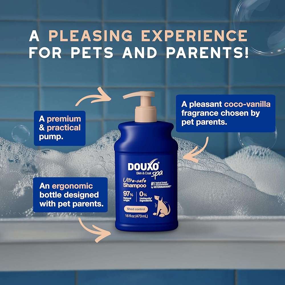 DOUXO SPA Shed Control Dog Shampoo, 16 fl oz. Reduces Excessive Shedding, Cleans and Hydrates the Skin, Leaves the Coat Soft, Radiant, and Smelling Great - Image 6