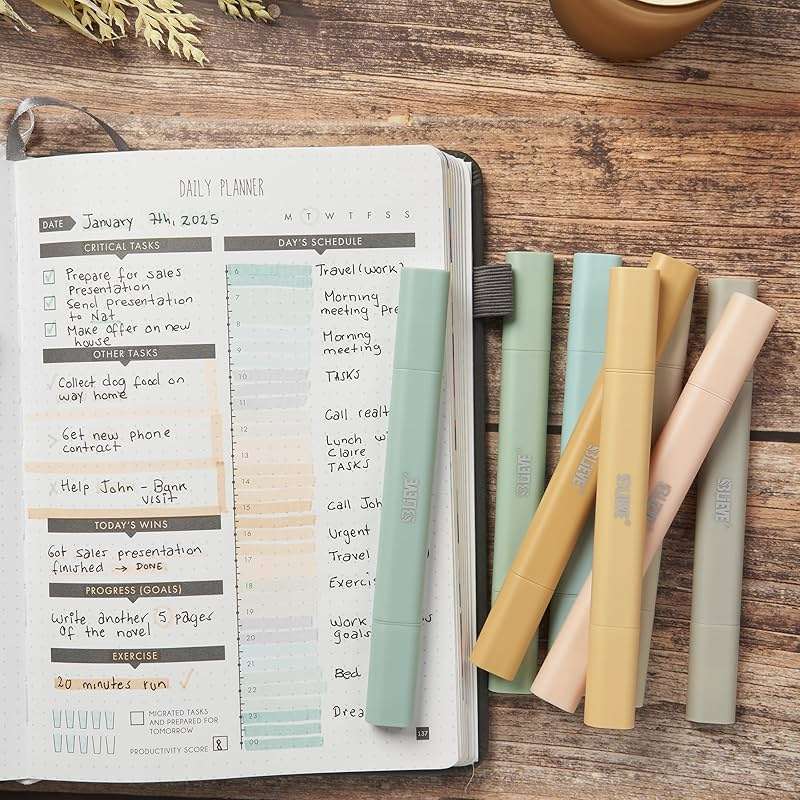 BLIEVE Bible Highlighters No Bleed Through, Pastel Colors, Dual Tip, 8 Pack | Aesthetic Cute Highlighters, Chisel Tip & Fine Point For Bible & Journaling, Back To School Supplies - Image 5
