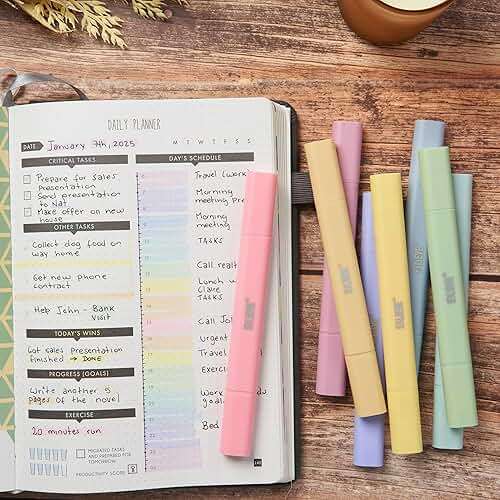 BLIEVE Bible Highlighters No Bleed Through, Pastel Colors, Dual Tip, 8 Pack | Aesthetic Cute Highlighters, Chisel Tip & Fine Point For Bible & Journaling, Back To School Supplies - Image 2